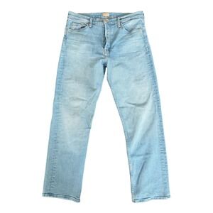 Mother The Tomcat Flood Jeans Going Dutch Light Wash Straight Leg Size 33